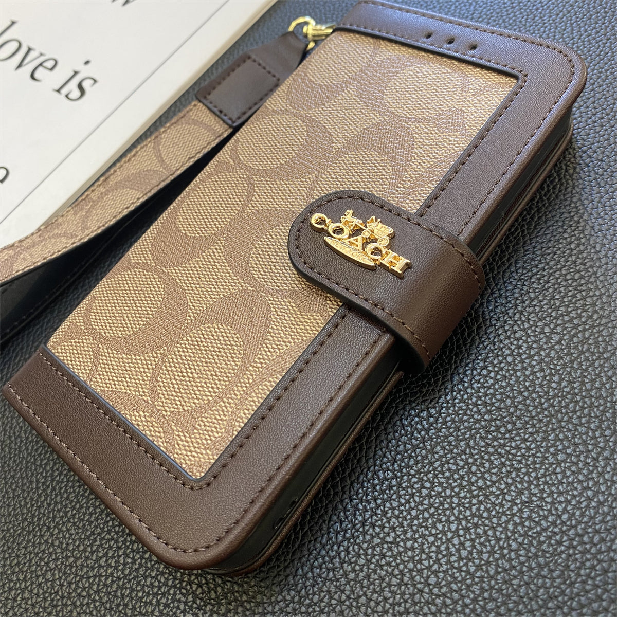 Coach Wallet iPhone Case For 12-16 Pro Max Plus Series
