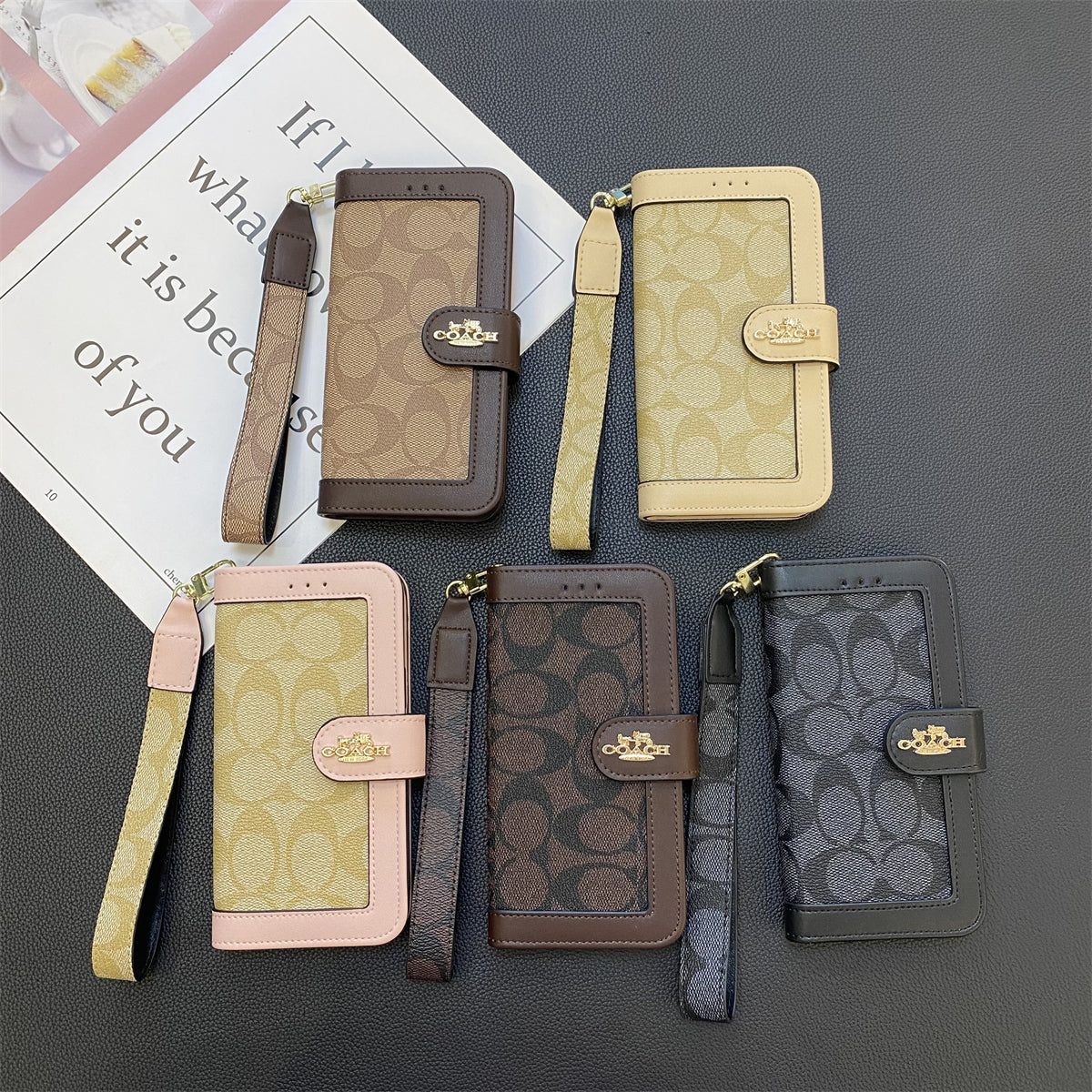 Coach Wallet iPhone Case For 12-16 Pro Max Plus Series