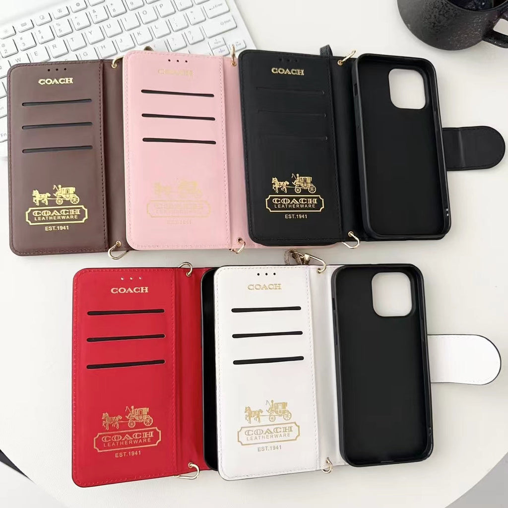 Designer Coach Phone Case Wallet Kickstand Style For I Pro Max Plus for 12