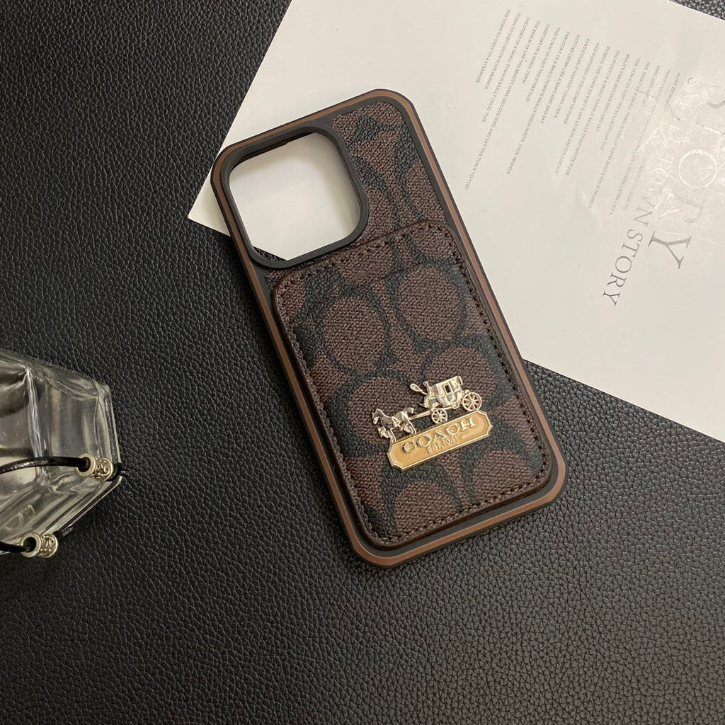 Luxury Coach Phone Case Card Holder Leather For I Pro Max for 11-pro-max