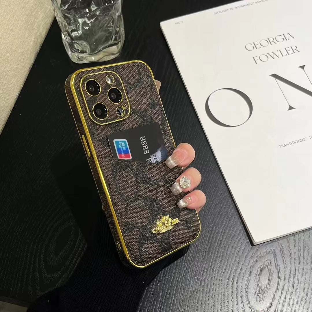 Coach Luxury Phone Case Card Holder I Pro Max Plus for 12-pro-max