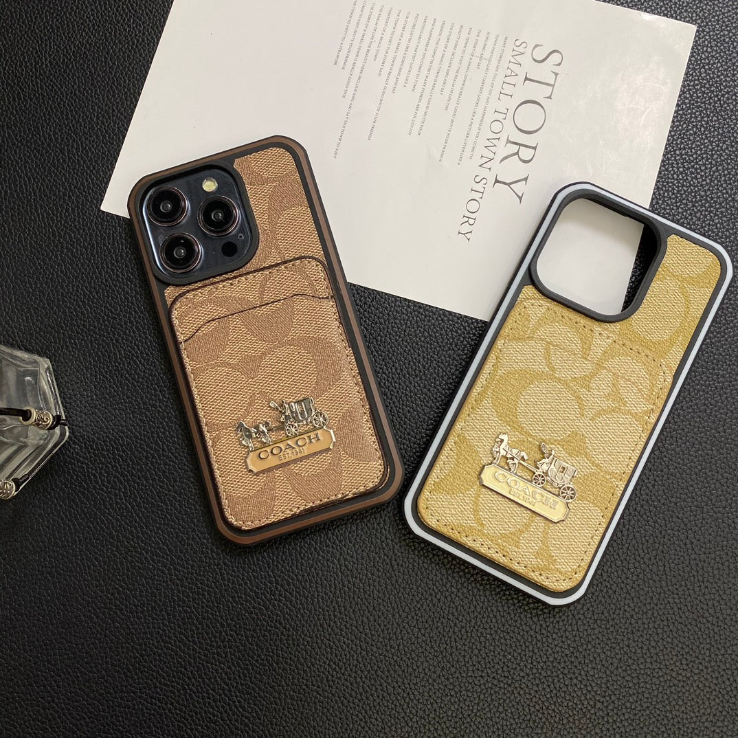 Luxury Coach Phone Case Card Holder Leather For I Pro Max for 11