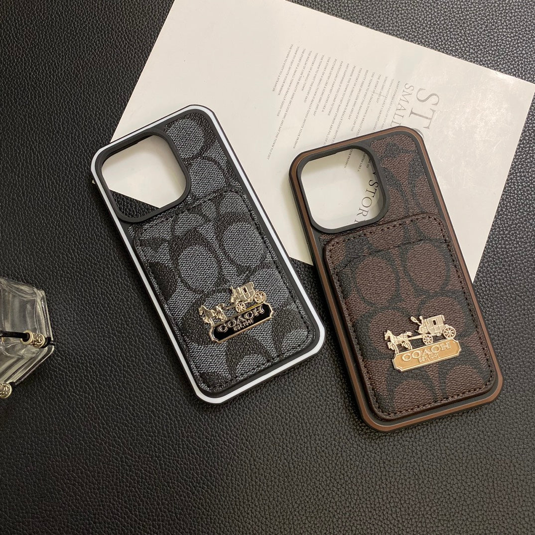 Luxury Coach Phone Case Card Holder Leather For I Pro Max for 11