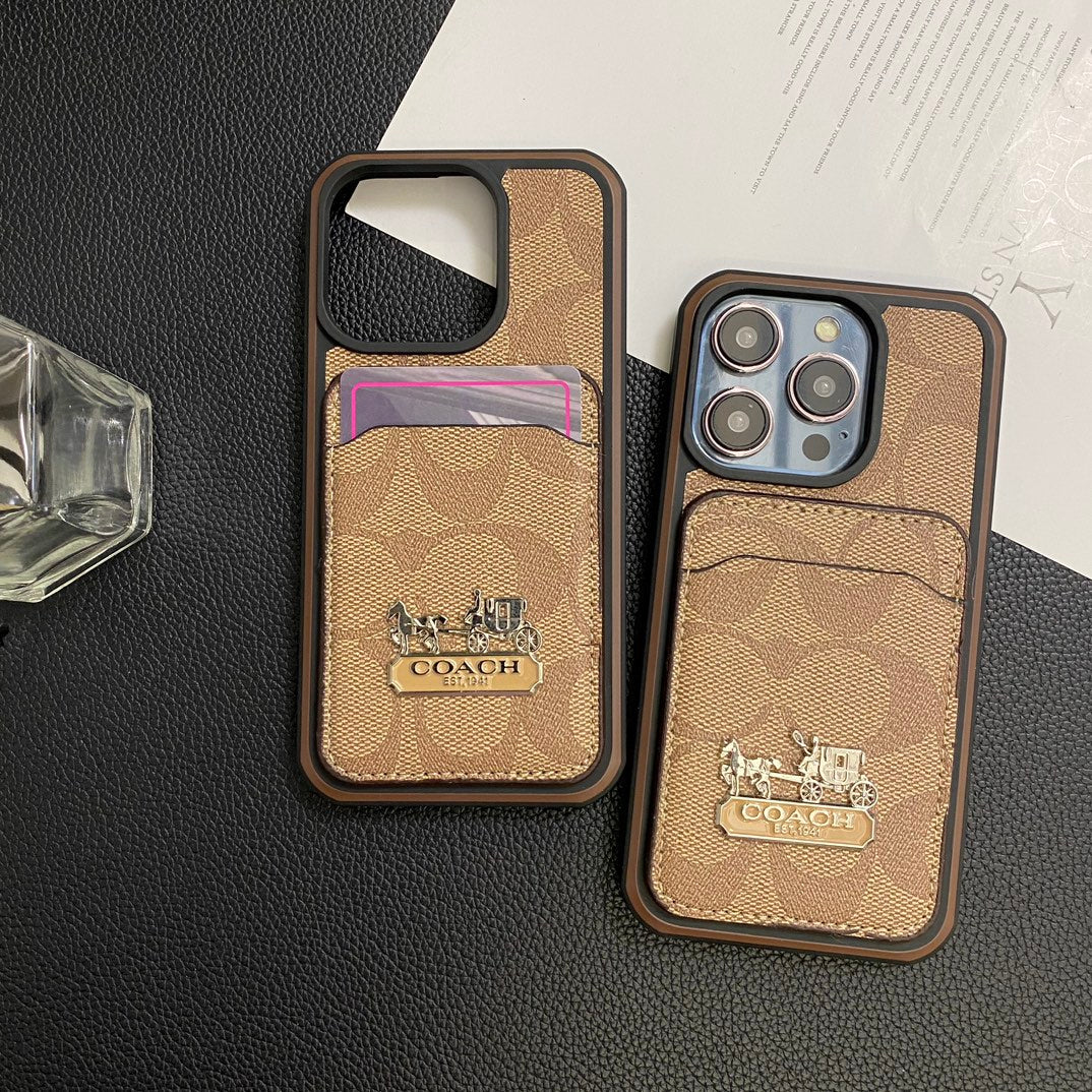 Luxury Coach Phone Case Card Holder Leather For I Pro Max for 11