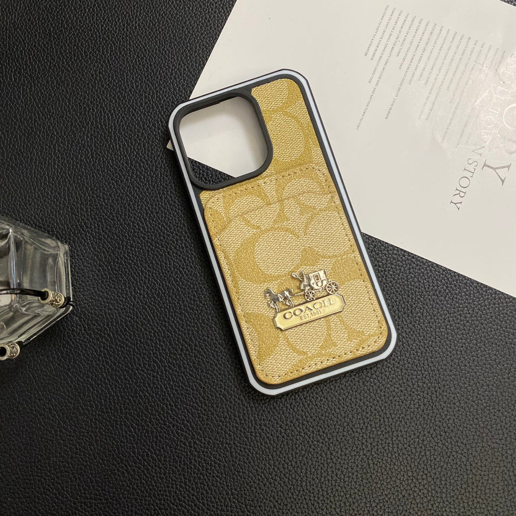 Luxury Coach Phone Case Card Holder Leather For I Pro Max for 11-pro