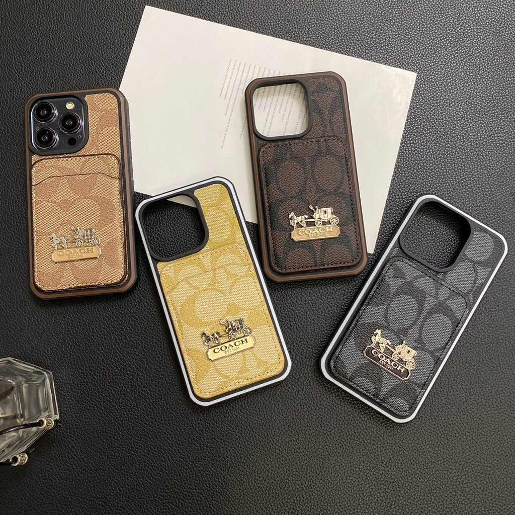 Luxury Coach Phone Case Card Holder Leather For I Pro Max for 11