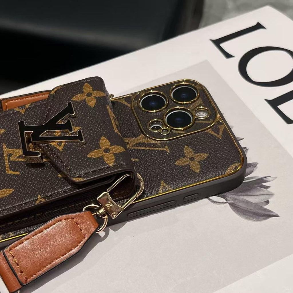 Crossbody Card Holder LV iPhone Case For 12-16 Pro Max Plus for 12-pro