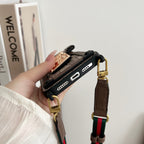 Designer Canvas Crossbody Phone Case For iPhone 12-16 Pro Max Plus for 12-pro-max