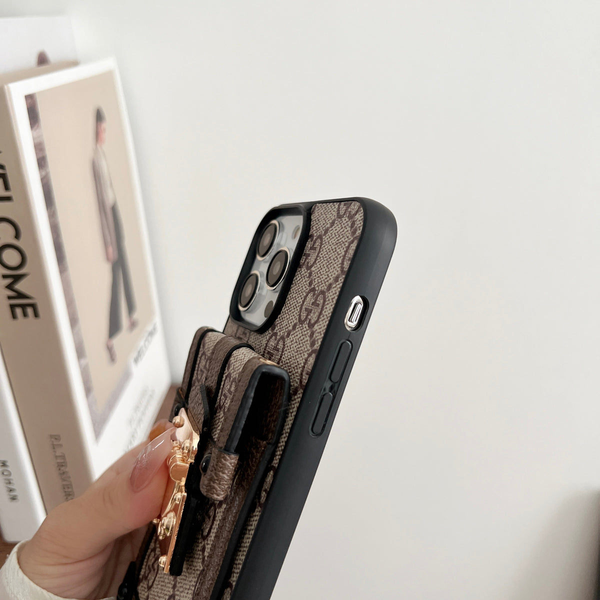 Designer Canvas Crossbody Phone Case For iPhone 12-16 Pro Max Plus for 12-pro-max