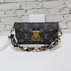 Crossbody LV Wallet Case iPhone 17 Series Black Monogram