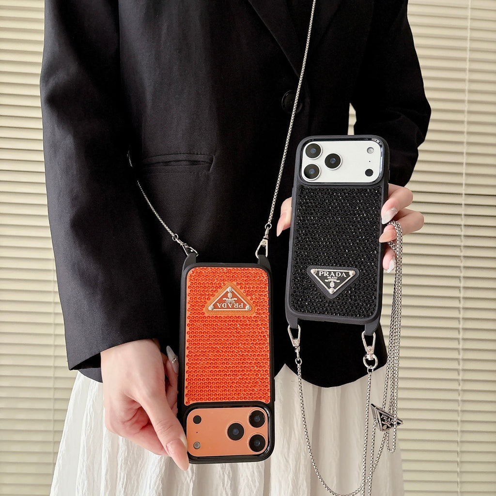 Prada Phone Case On Chain iPhone 12-17 / Pro / Pro Max / Plus / Air for 12-pro