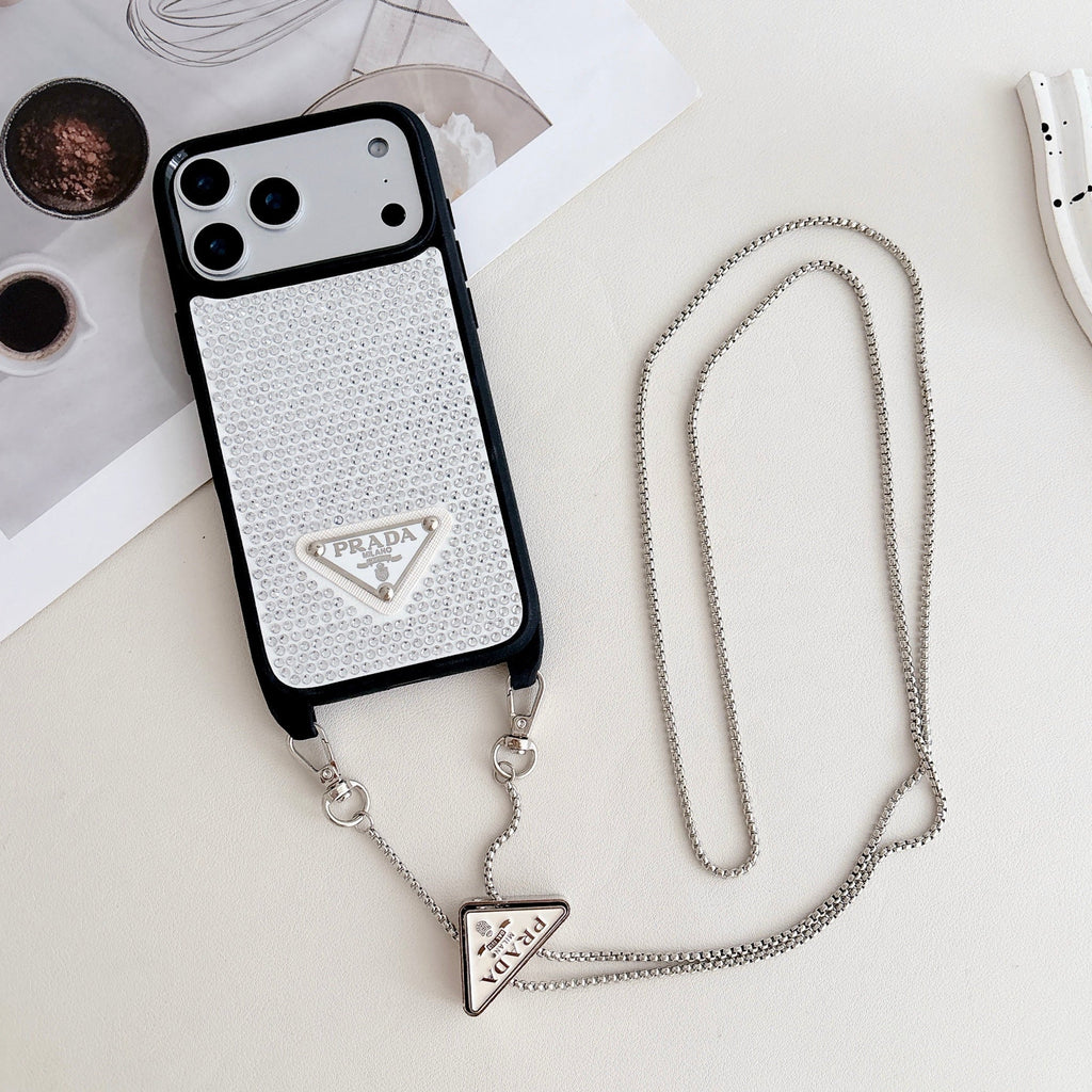 Prada Phone Case On Chain iPhone 12-17 / Pro / Pro Max / Plus / Air for 12-pro-max