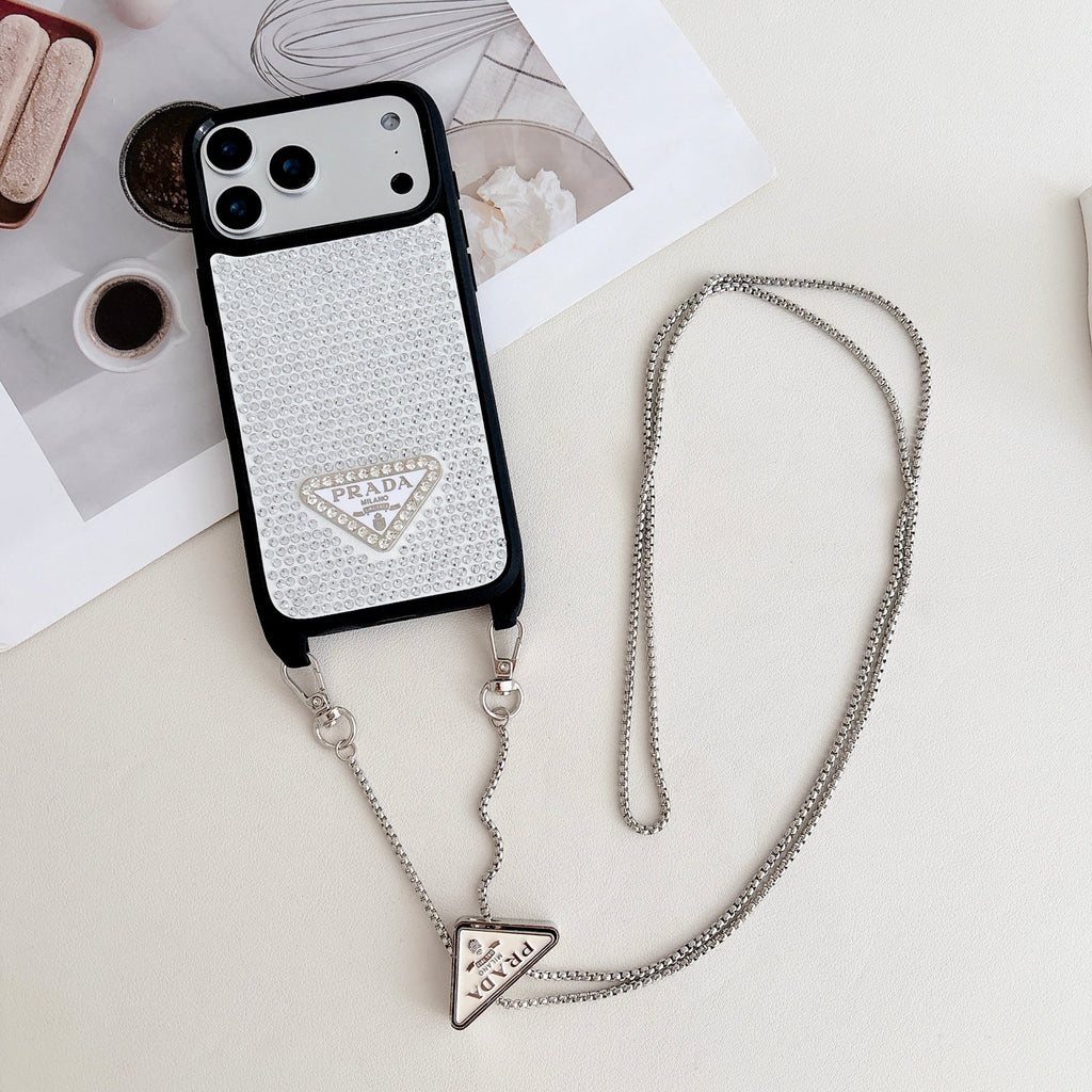 Prada Phone Case On Chain iPhone 12-17 / Pro / Pro Max / Plus / Air for 12-pro-max
