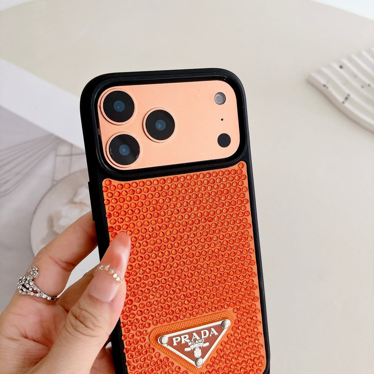 Prada Phone Case On Chain iPhone 12-17 / Pro / Pro Max / Plus / Air for 12-pro-max