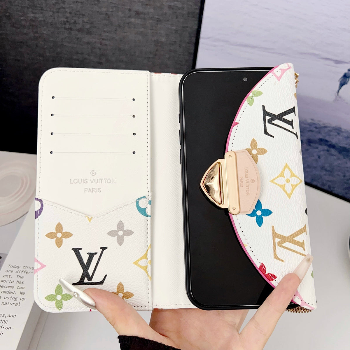 Crossbody Wallet Mini Bag LV Style Phone Case For iPhone 13-17 / Pro / Pro Max / Plus / Air for 13-p