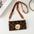 Crossbody Wallet Mini Bag LV Style Phone Case For iPhone 13-17 / Pro / Pro Max / Plus / Air for 13-p