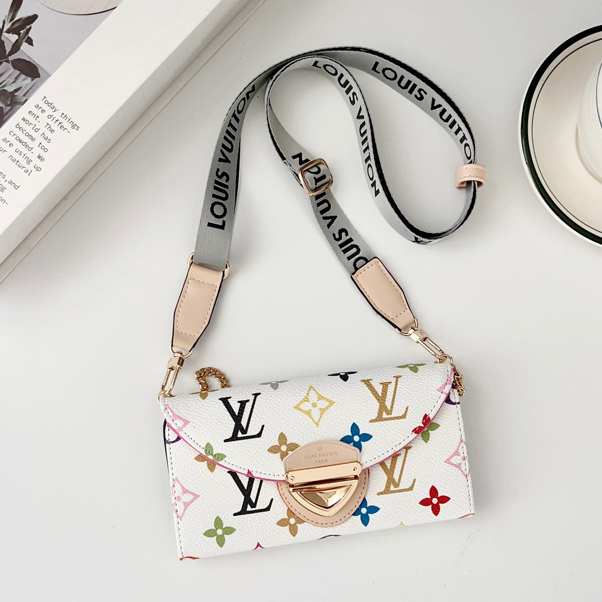 Crossbody Wallet Mini Bag LV Style Phone Case For iPhone 13-17 / Pro / Pro Max / Plus / Air for 13-p