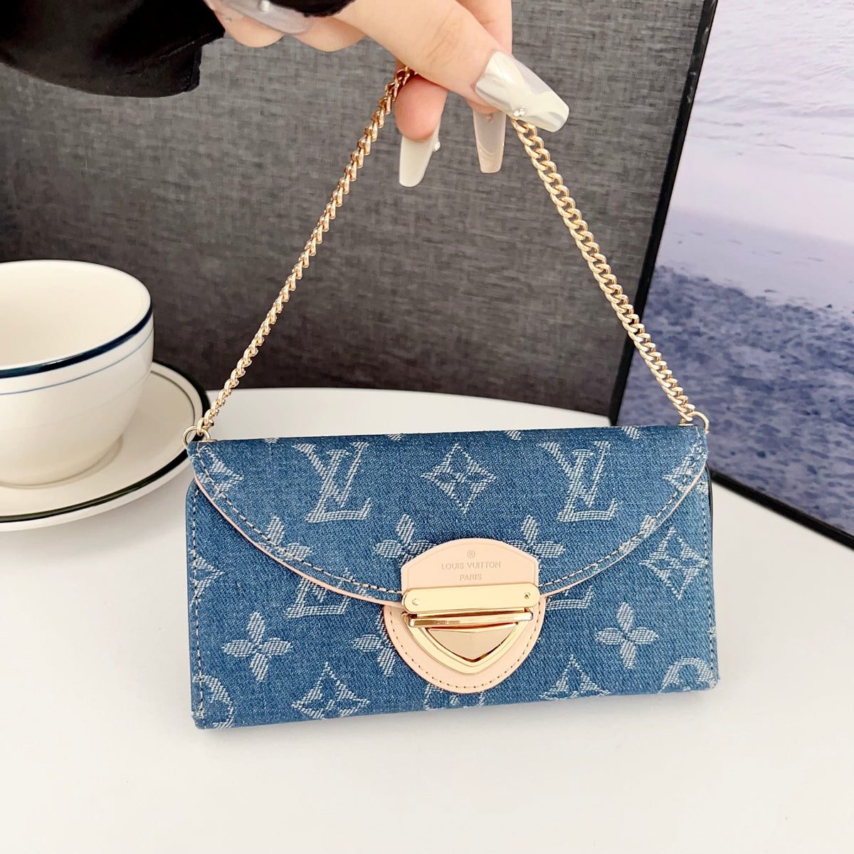 Crossbody Wallet Mini Bag LV Style Phone Case For iPhone 13-17 / Pro / Pro Max / Plus / Air for 14-p