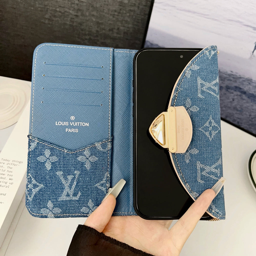 Crossbody Wallet Mini Bag LV Style Phone Case For iPhone 13-17 / Pro / Pro Max / Plus / Air for 13-p