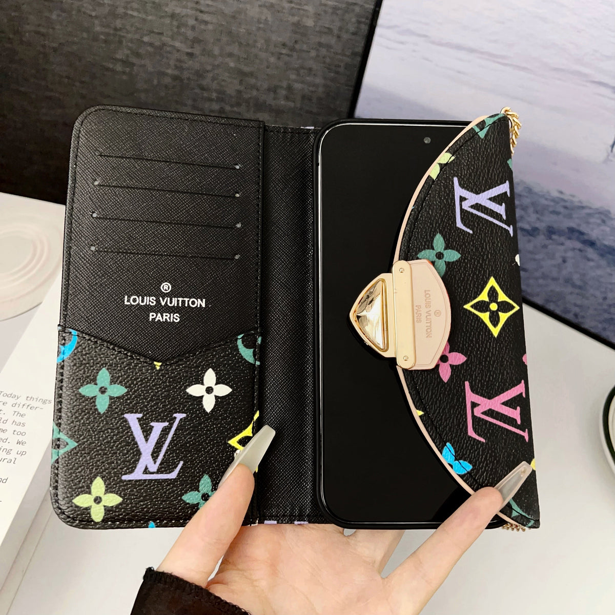 Crossbody Wallet Mini Bag LV Style Phone Case For iPhone 13-17 / Pro / Pro Max / Plus / Air for 13-p