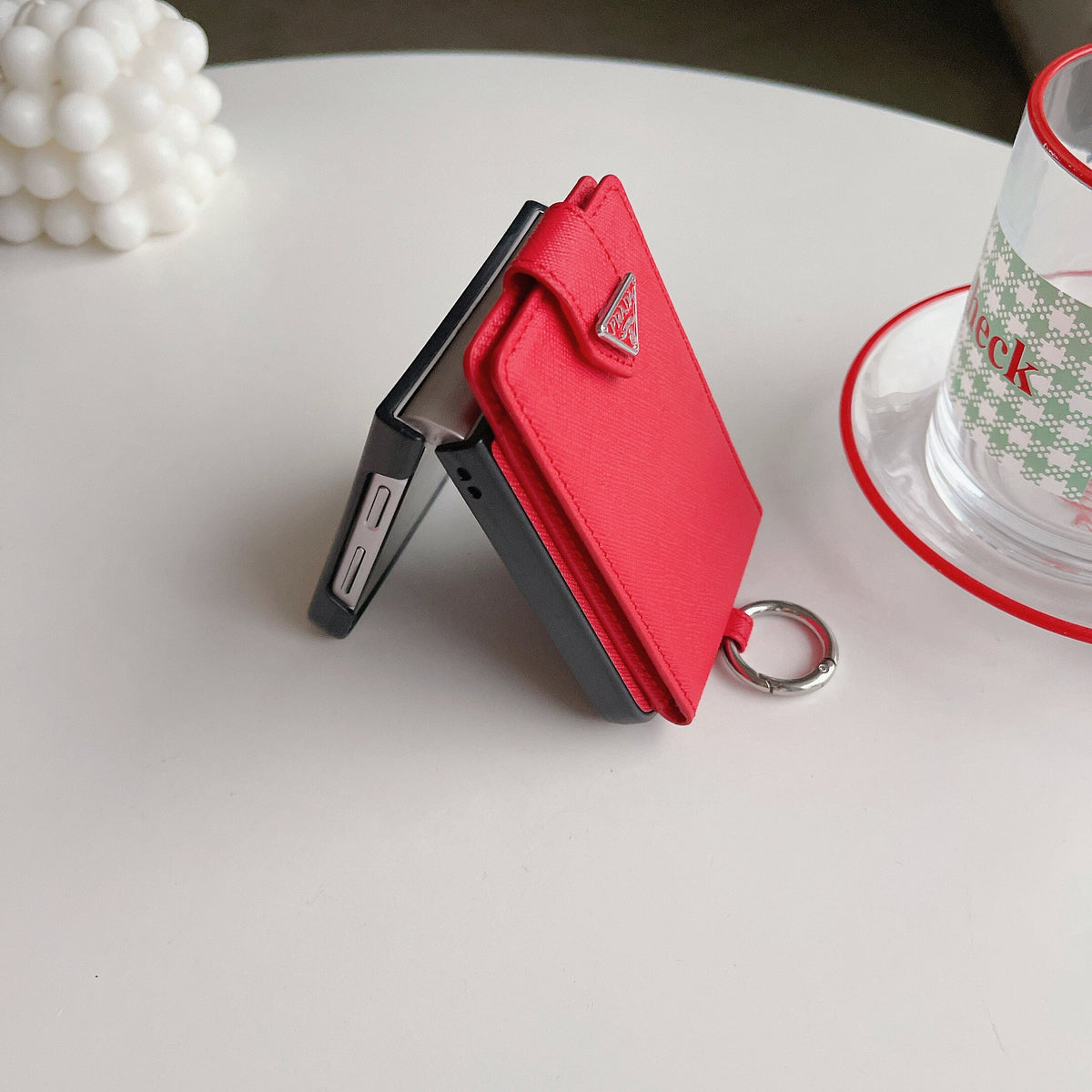 Crossbody Wallet Case Prada Style Samsung Z Flip 3/4/5/6/7 for z-flip-5