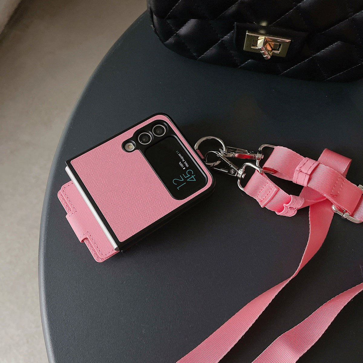 Crossbody Wallet Case Prada Style Samsung Z Flip 3/4/5/6/7 for z-flip-5