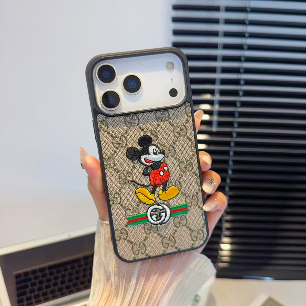 GG Embroidery iPhone Case For 17 / Pro / Pro Max / Air Series