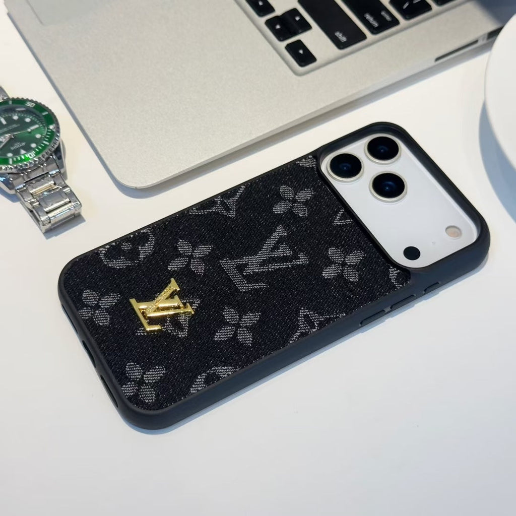 Fabric Denim iPhone 17 Series LV Style Phone Case for 17-air