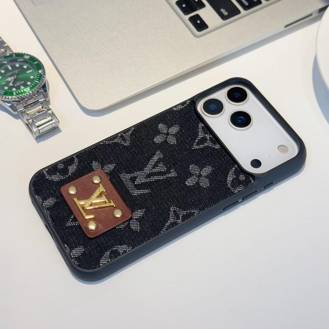 Fabric Denim iPhone 17 Series LV Style Phone Case for 17-air