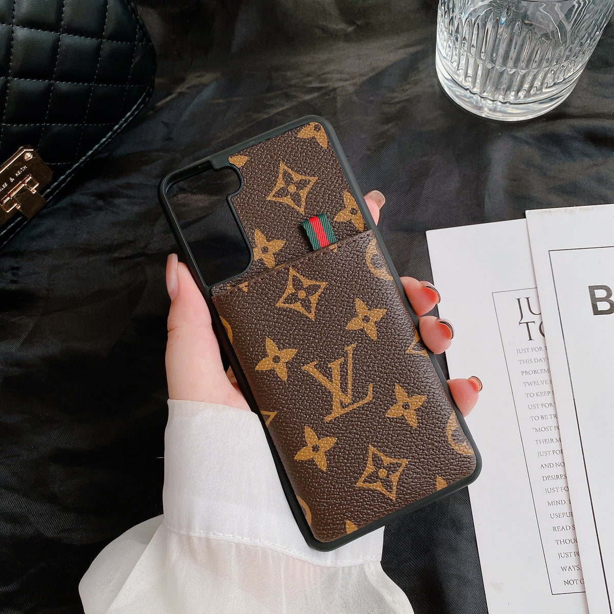 Luxury Design Samsung Galaxy Case Card Holder S 20 21 22 Plus Ultra for s20