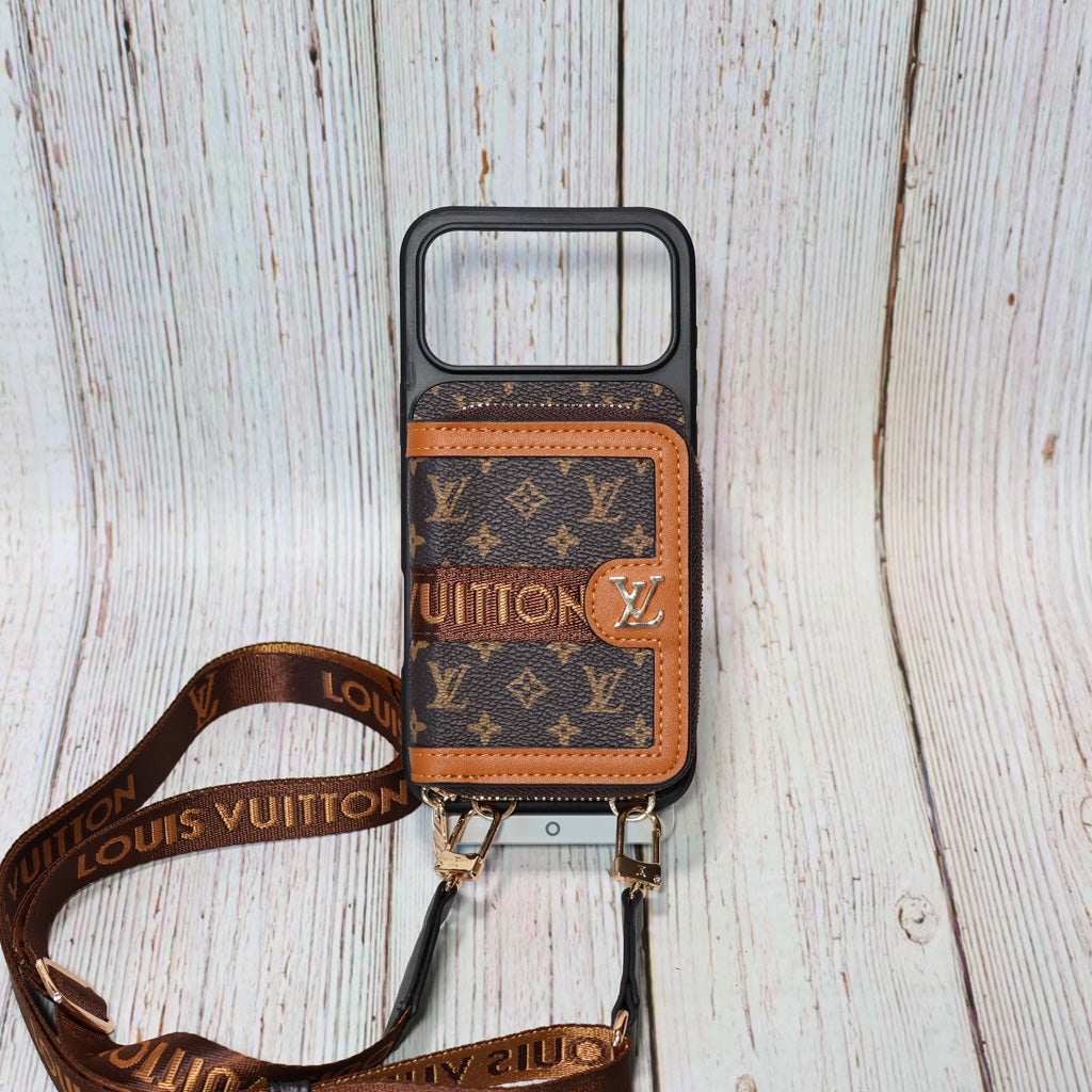Designer Crossbody LV Zipped iPhone Case For 17/Pro/Pro Max/Air for 17-pro