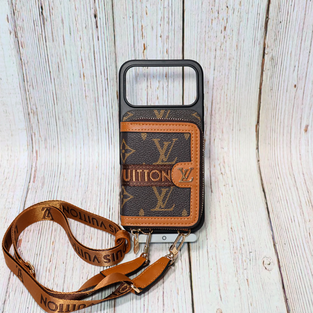Designer Crossbody LV Zipped iPhone Case For 17/Pro/Pro Max/Air for 17-pro