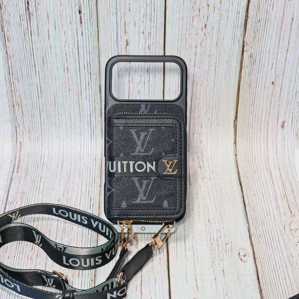 Designer Crossbody LV Zipped iPhone Case For 17/Pro/Pro Max/Air for 17-pro