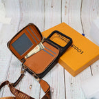 Designer Crossbody LV Zipped iPhone Case For 17/Pro/Pro Max/Air