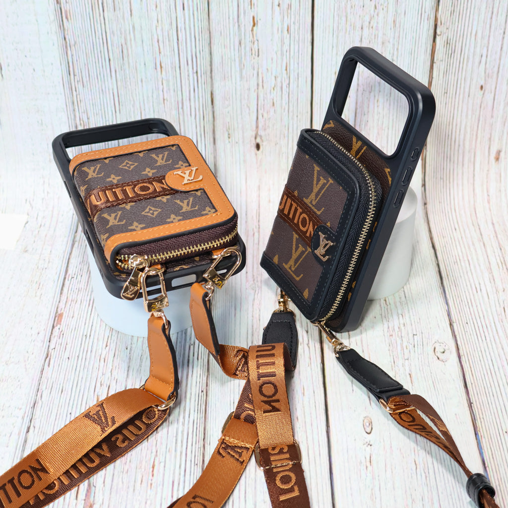 Designer Crossbody LV Zipped iPhone Case For 17/Pro/Pro Max/Air for 17-air