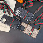 Luxury Designer Wallet Phone Case Crossbody For 12-16 Pro Max Plus
