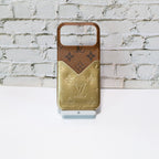 Glamour Accent LV Leather iPhone Case For 17/ Pro / Pro Max / Air for 17-air