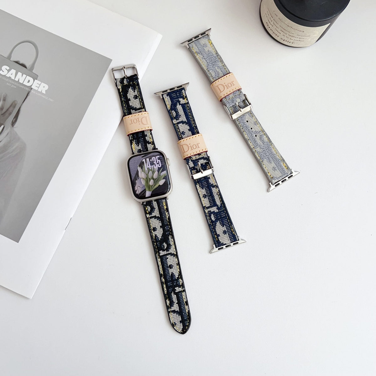 Fabric Dior Apple Watch Band for 38mm-40mm-41mm