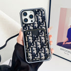 Dior Fabric iPhone Case Card Slot For 12 -16 Pro Max Plus for 12-pro-max