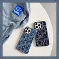 Dior iPhone Case Denim Fabric Design For I Pro / Pro Max / Plus for 12