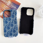 Dior iPhone Case Denim Fabric Design For I Pro / Pro Max / Plus for 13