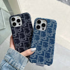 Dior iPhone Case Denim Fabric Design For I Pro / Pro Max / Plus for 12-pro