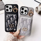 Christian Dior iPhone Case Card Slot For 12 13 14 15 Pro Max Plus Models for 12-pro