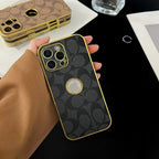 Electroplated Coach Monogram iPhone Case 12 13 14 15 16 Pro Max Plus for 12-pro
