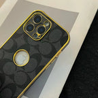 Electroplated Coach Monogram iPhone Case 12 13 14 15 16 Pro Max Plus for 12-pro