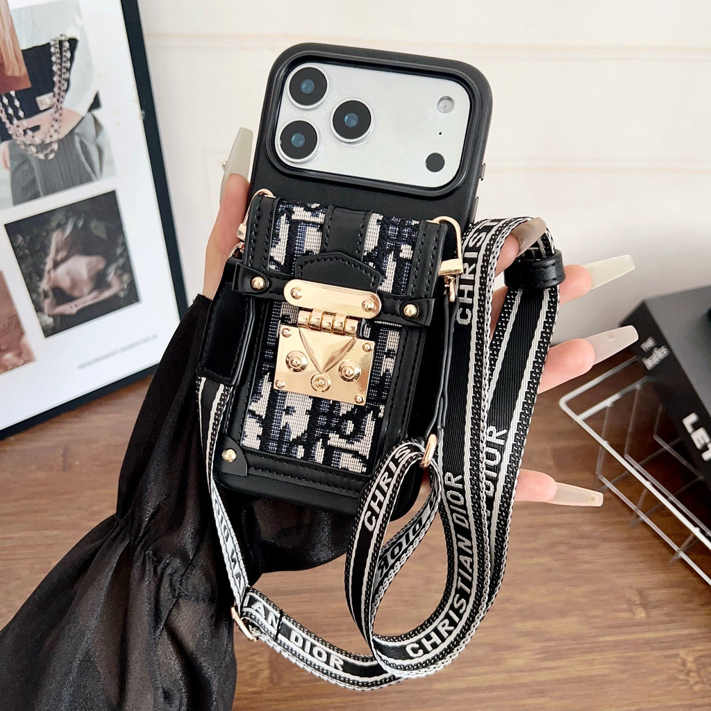 Fashion Dior Crossbody Phone Case iPhone 12-17 / Pro / Pro Max / Plus for 12-pro