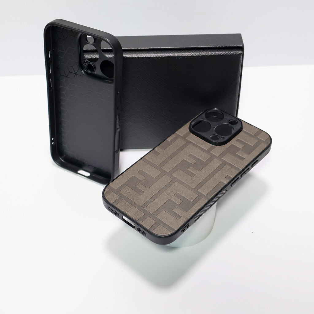 Fendi Leather iPhone Case For 12-17 Pro Max Plus for 12-pro