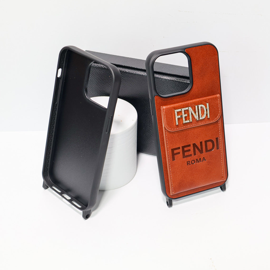 Fendi Card Holder iPhone Case Crossbody 12-16 Pro Max Plus for 12-pro-max