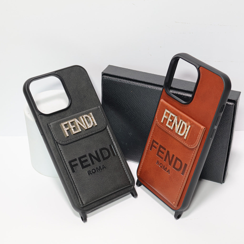 Fendi Card Holder iPhone Case Crossbody 12-16 Pro Max Plus for 12-pro-max