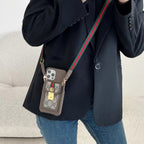 Designer Crossbody Style iPhone Case For 11 12 13 14 15 16 Pro Max Plus for 11-pro-max